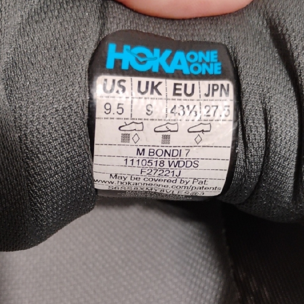 Hoka One One Bomdi 7 Gray Athletic Shoes with Maximalist Cushioning #51 - Picture 13 of 14